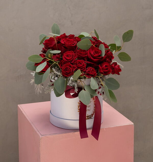 Love in a Box: Red Mini Roses and Roses