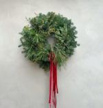 Red Bow Wreath