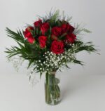 Love: Red Roses & Gypsophila