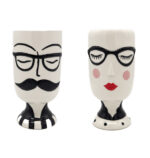 Mr & Mrs - Ceramic Face Pots